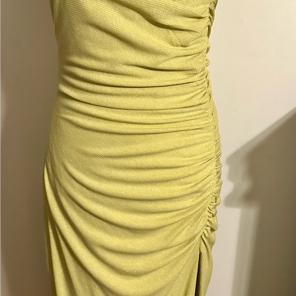 SAYLOR Yellow Ruched Strapless Maxi Dress - Picture 4 of 6